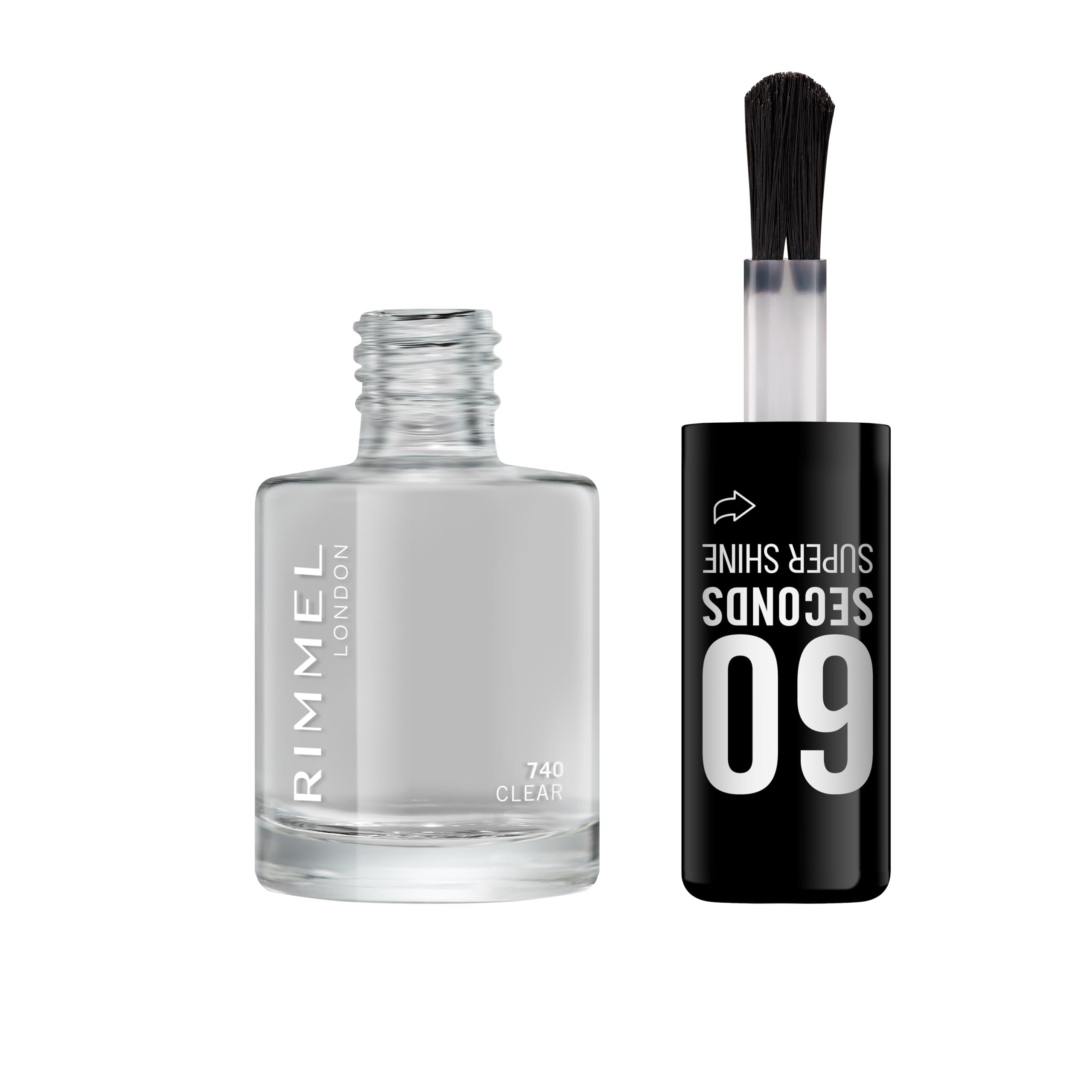 Rimmel London 60 Seconds Super Shine Nail Polish, 740 Clear, 8 ml — view 2