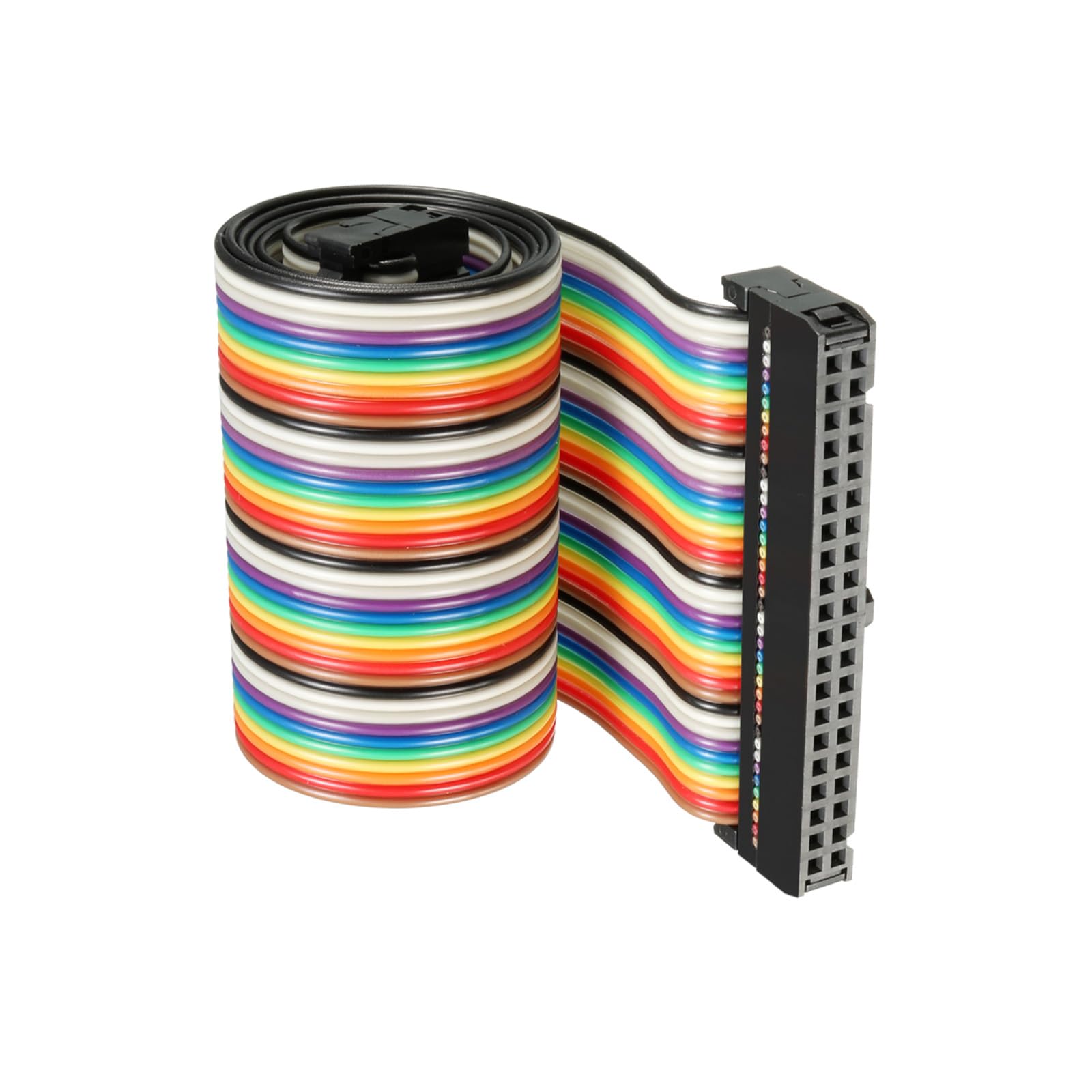 DMiotech 1pz 40 Perni IDC Piatto Nastro Cavo 48cm Lunghezza 2.54mm Passo Scheda Sicurezza Jumper Cavi per Elettronica Progetti Tipo-C