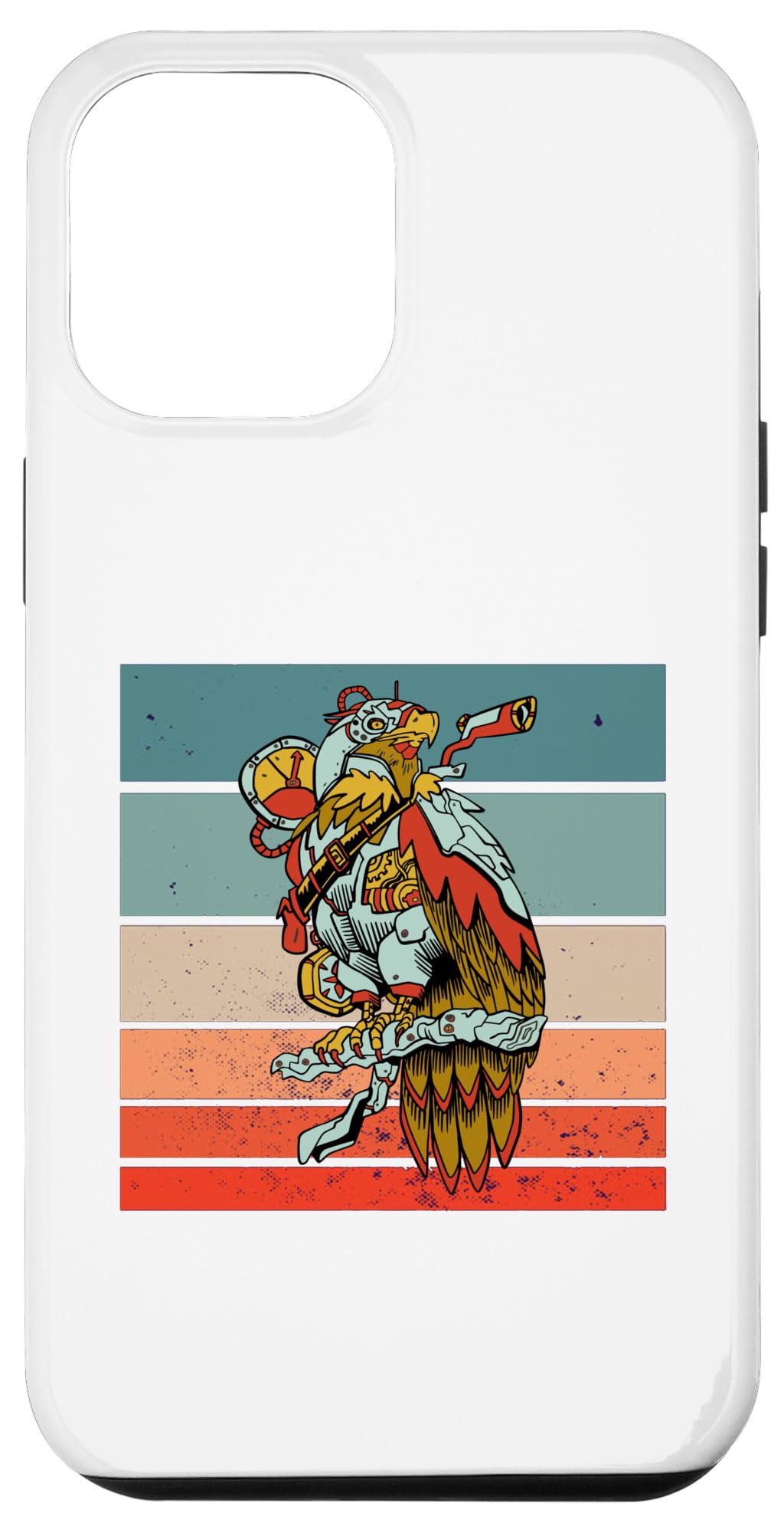 iPhone 12 Pro Max Steampunk eagle mechanical bird futuristic elements clock Case