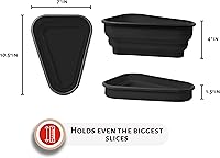 Vista 8 de El Paquete de Pizza Perfecto™ - Contenedor Reutilizable de Almacenamiento de Pizza con 5 Bandejas de Servicio Aptas para Microondas - Contenedor