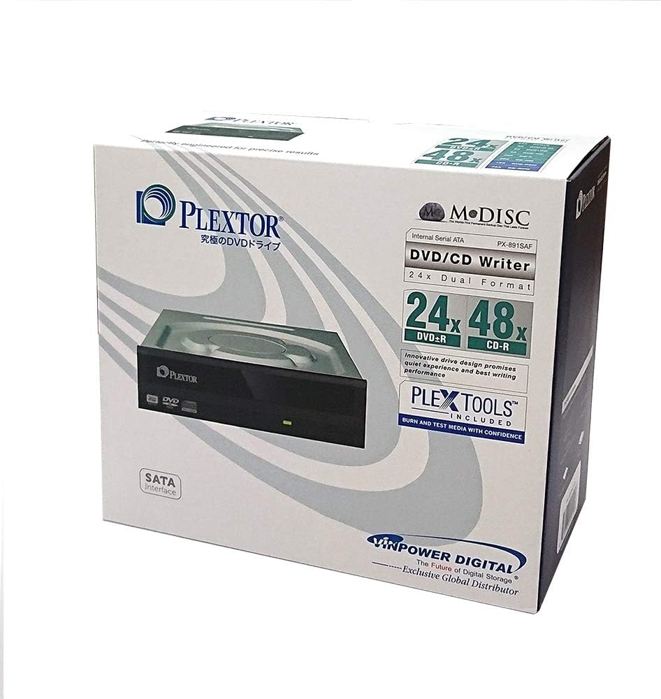 Digital Plextor PlexWriter PX-891SAF-R 24X SATA DVD +/- RW Dual Layer Burner Drive (Retail Pack)