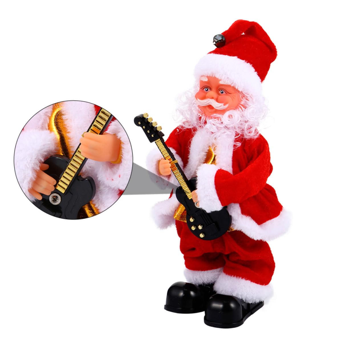 Muñeco Eléctrico de Papá Noel con Sonidos y Movimiento, Juguete Navideño de Plástico y Tela para Niños en Navidad Salón Varios Estilos