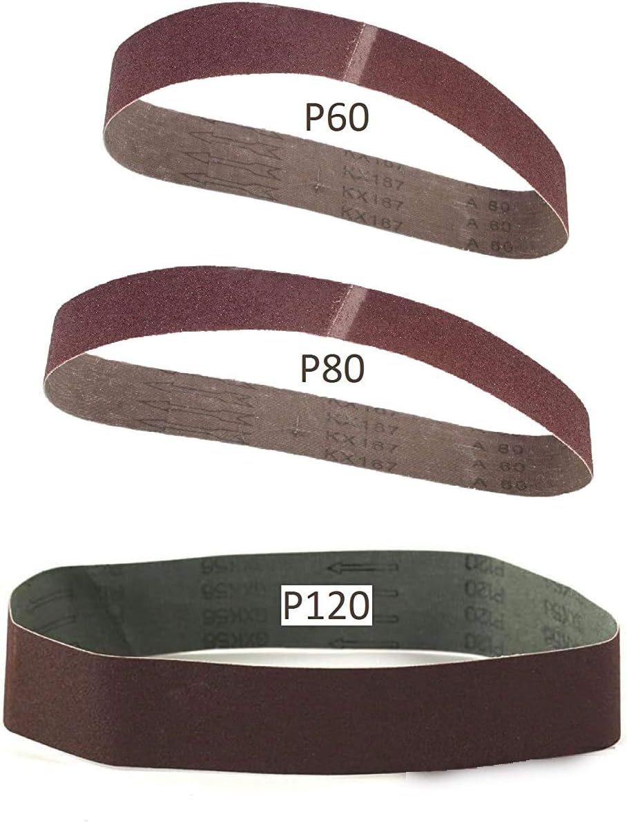 Schleifband Set 14-tlg - 50x686mm Körnung 120-1000 Für Bandschleifer & Metallarbeiten