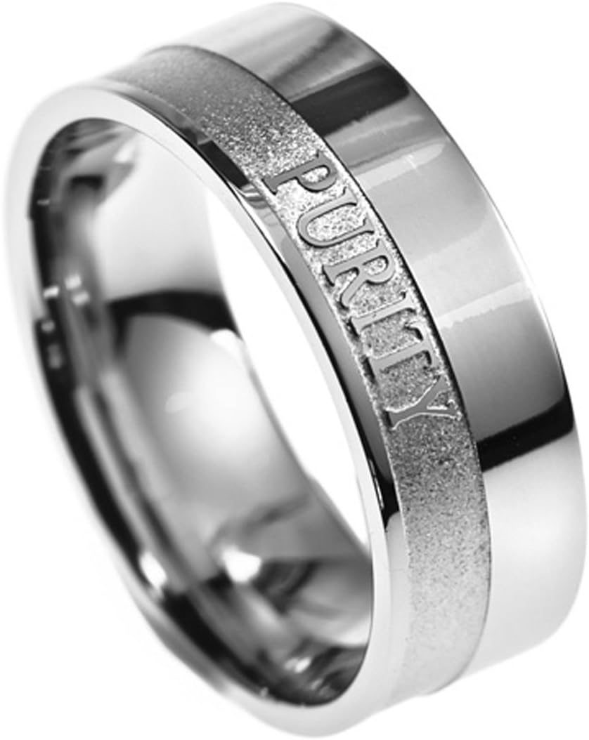 K18 Purity Ring Matthew 5:8 Scripture Blessed are The Pure in Heart Christian Band