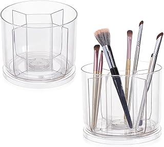 DICOSMETIC 2pcs Acrylic Makeup Brushes Holder...