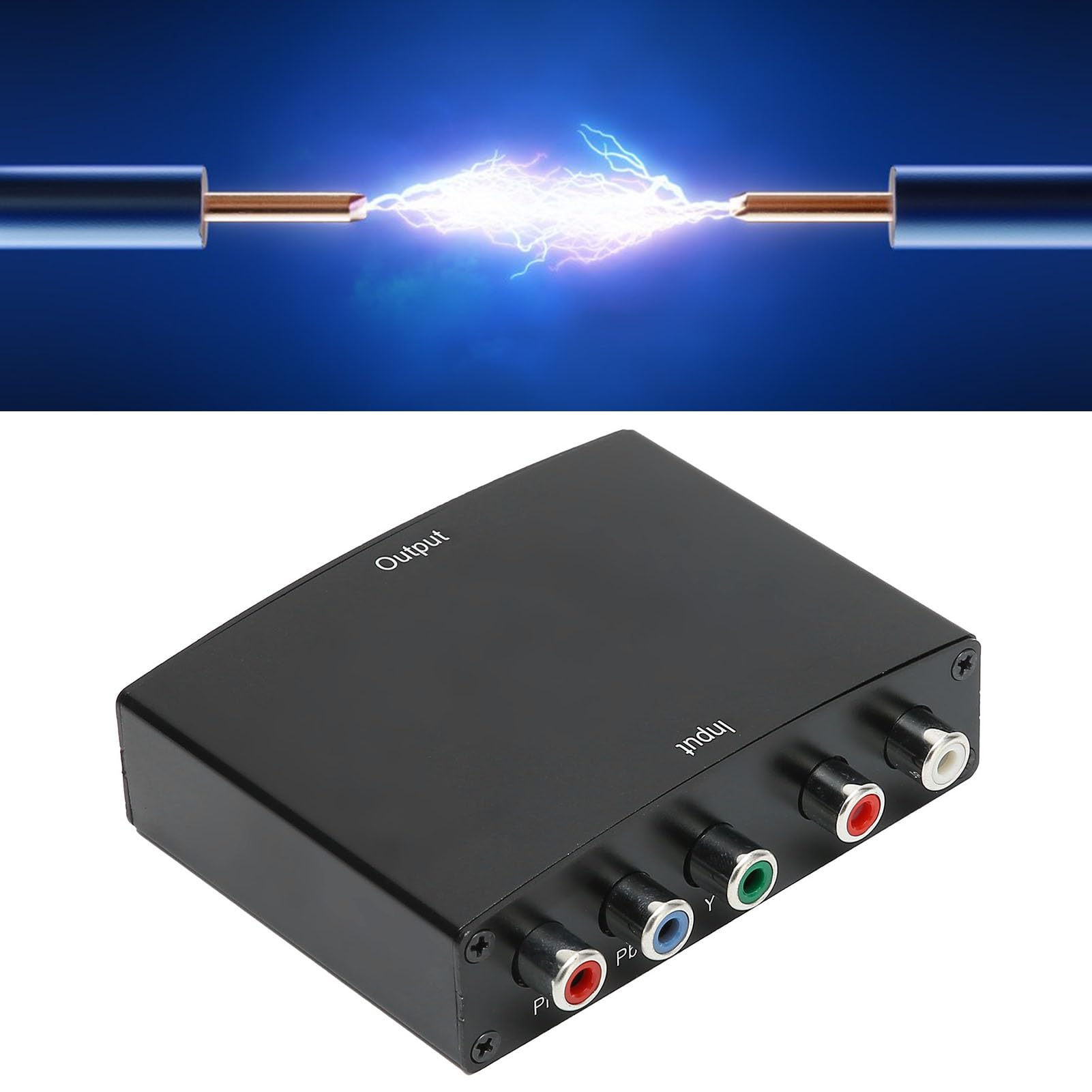 Annadue Convertitore YPbPr a HDMI, Supporta L'adattatore Convertitore Audio Video 1080P per DVD a Monitor e Proiettore HDTV (Spina europea)