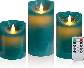Bougie LED à piles cire véritable Blanche Flamme vacillante H10cm Timer Blanc chaud Lotti