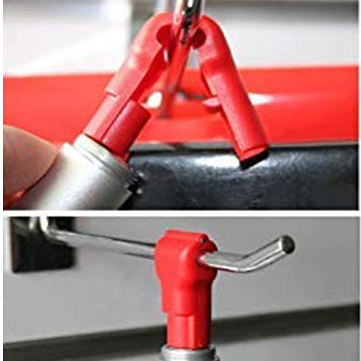 100 Pcs Peg Hook Stop Lock for Prevent The Sweep Theft of Displayed Products on A Wire Peg,Plastic Red Security Lock, Retail Shop Anti-Theft Display Hook(4MM)