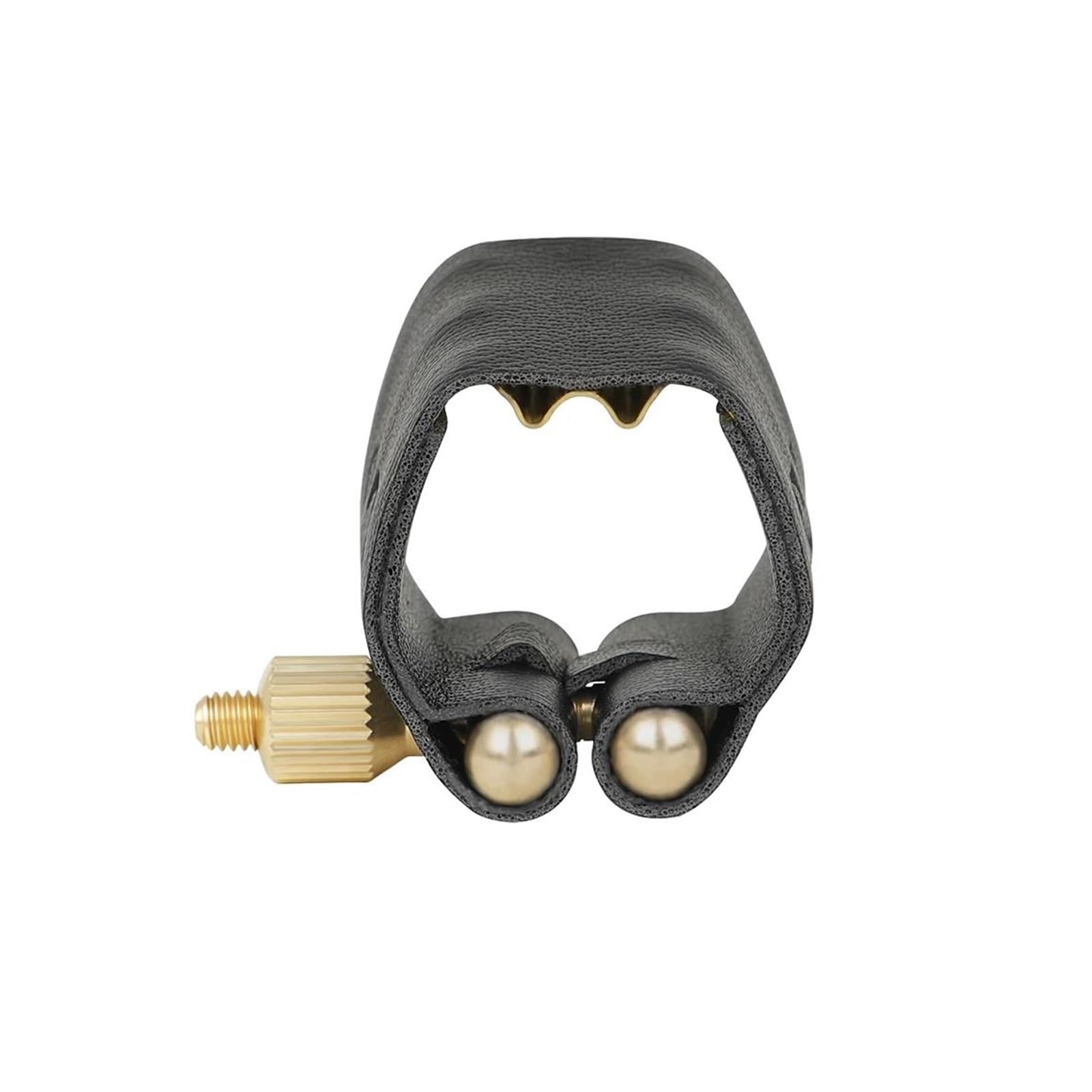 Kit de Accesorios saxofón Boquilla De Saxofón Soprano De Cuero Con Tapa, Hebilla De Metal, Clip De Abrazadera, Accesorios Para Instrumentos De Viento De Madera, Abrazadera De Hebilla