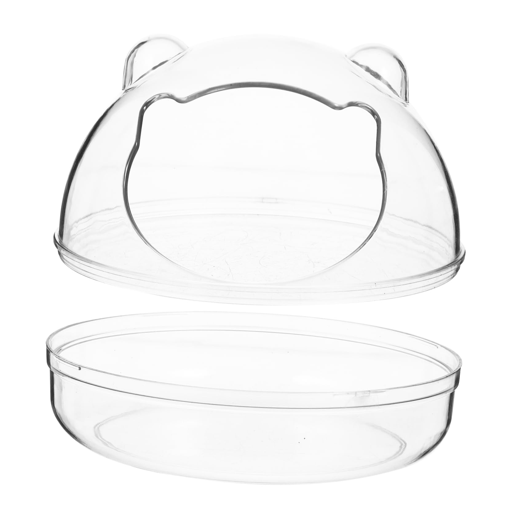 BESPORTBLE Transparent Hamster Bath Box Detachable Design Durable Pet Toilet Bath Basin for Guinea Pigs Hamsters Easy Hamster Cage Accessories