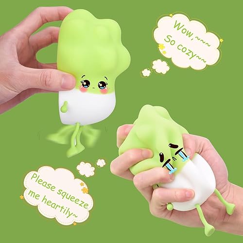 Miniatura 4 de Nurluce Cabages - Luz nocturna con temporizador, lámparas nocturnas para habitación de niños, lindas luces nocturnas de silicona con cable, control