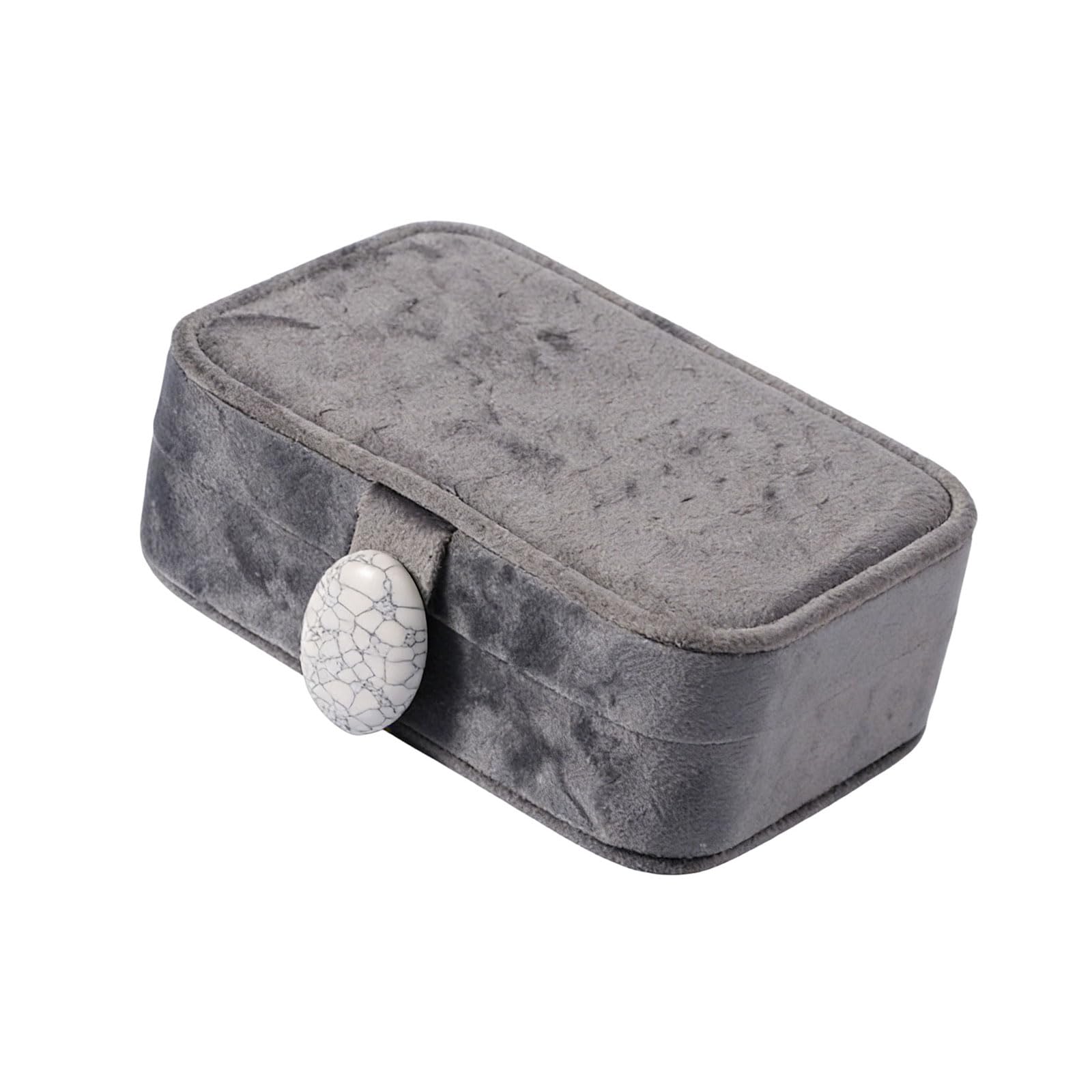 uikios Stylish Velvets Jewelry Storage Box with Multiple Compartments Jewelry Displaying Organizers for Travel and Daily Use Small Storage Box