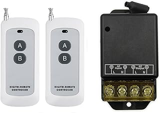 QIACHIP 30A Relay Wireless Remote Switch, AC 110V 120V 240V Relay RF Switch with 656ft Long Range for Household Appliances, Pump Security Systems,Lights Ceiling and Electrical Equipment