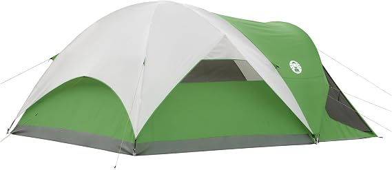 Coleman Evanston Tent with Screen Room Weatherproof Tent Sets Up in 15 Mins Included Rainfly & Carry Bag Made of PFAS-Free Materials