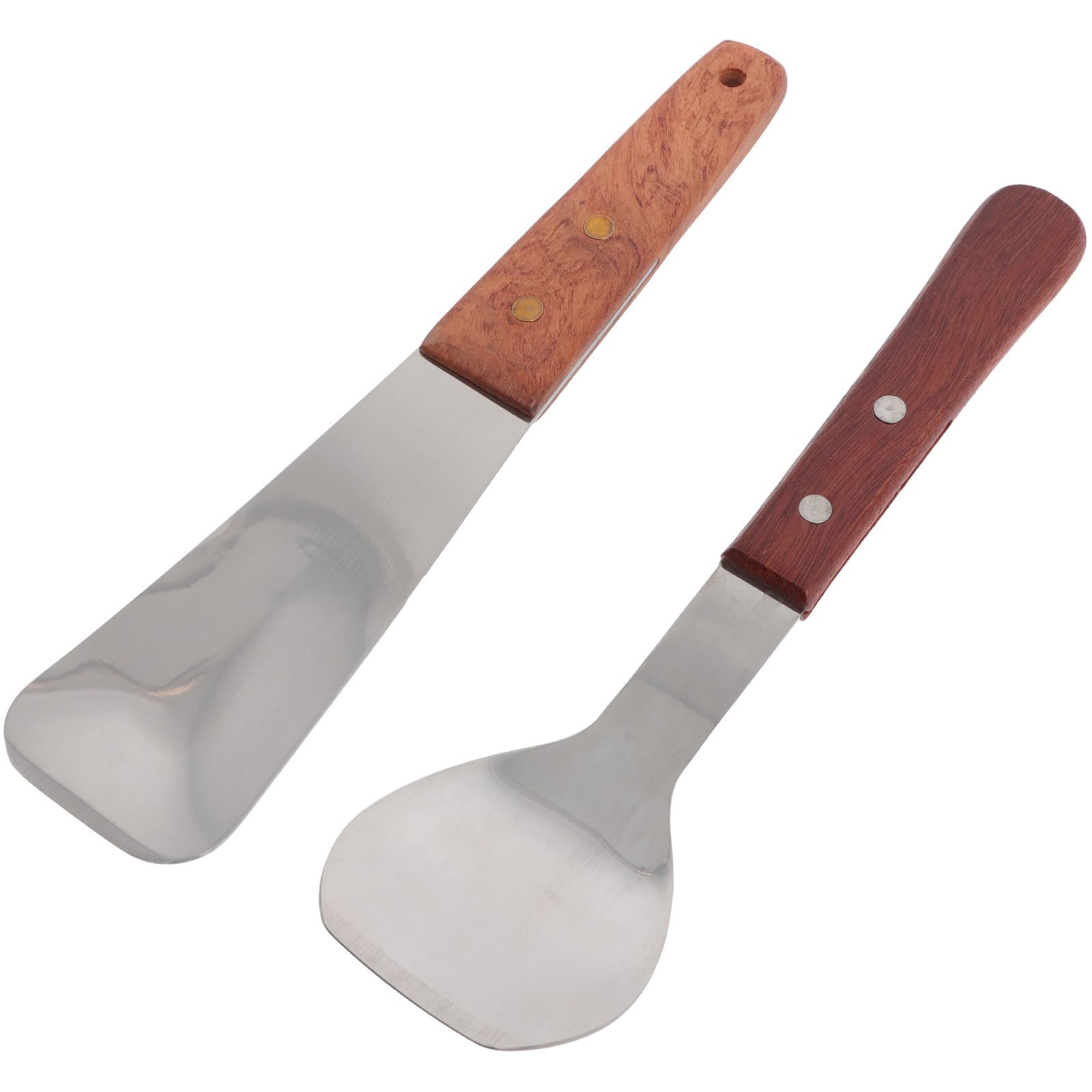 Cucharas para helado resistentes que no se doblan juego de 2 palas de acero y madera para fruta
