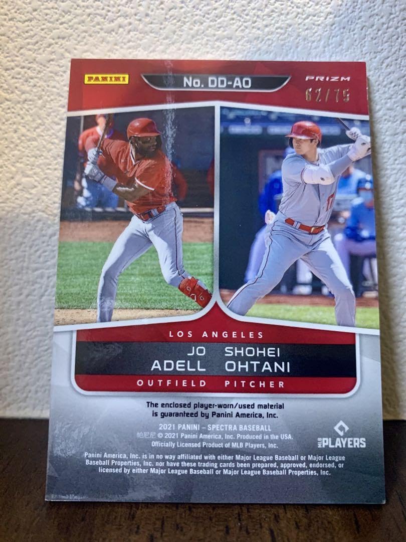 大谷翔平　2019 panini パッチカードLEATHER & LUMBER 99枚限定 大谷翔平 実使用 バット2パッチ&ジャージーカード