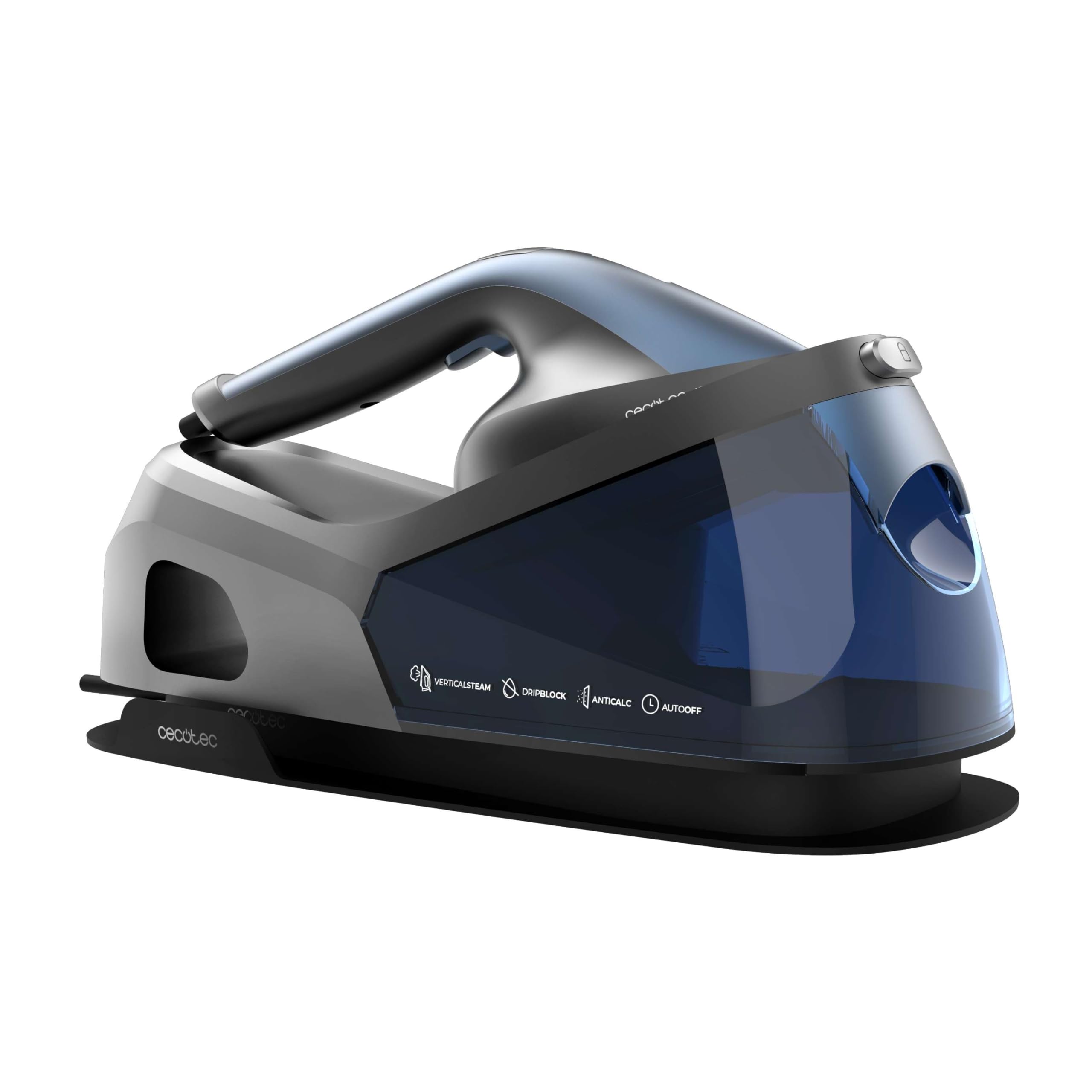 Cecotec IronHero V-2400 Station Vertical Ironing Center. 2400W, Turbo Slide Ceramic Sole, Tank 1.2L, 3 Modes, Steam Flow 180 g/min, Steam Stroke 370 g/min, LED Display, Anti-Limescale