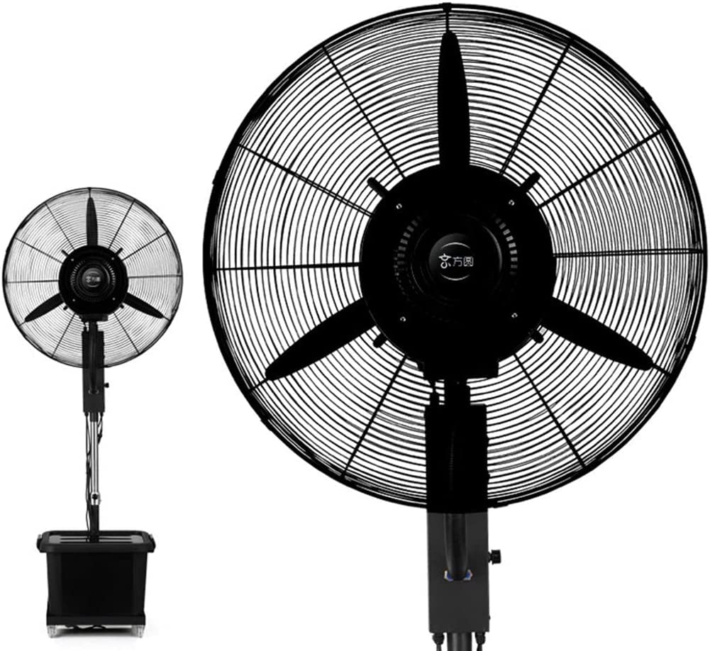 asdchZen 90°Oscillating Misting Fan, 3-Speed Cooling Outdoor Pedestal Fan For Patio, Garage, Restaurant, Gym,70CM