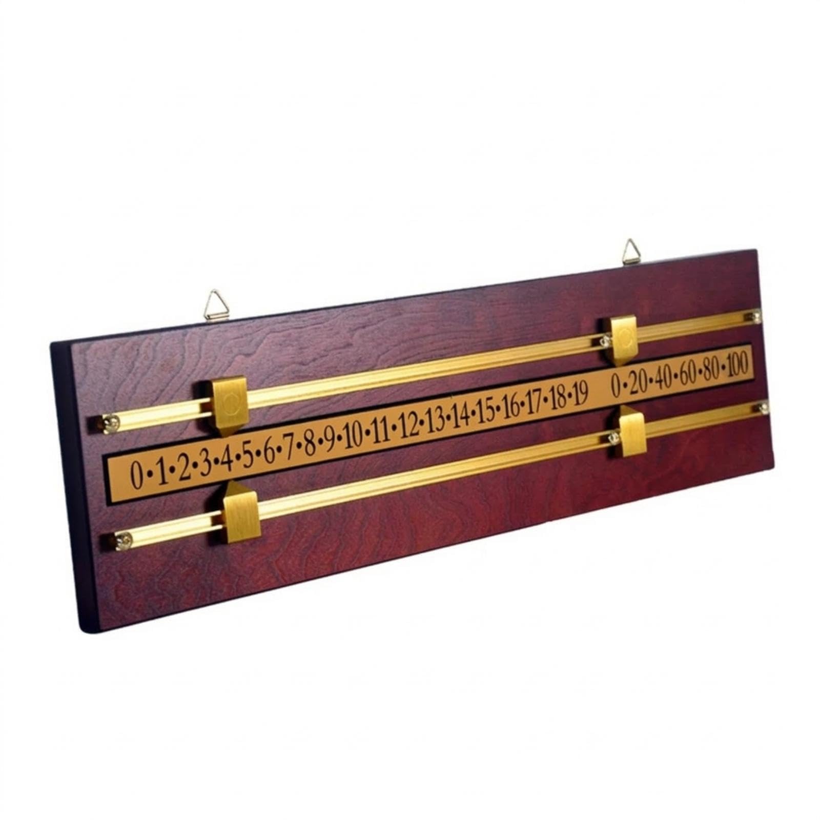 Table Shuffleboard Score Board Wood-Grain Finish Wooden Shuffleboard Score Board Gold-Colored Strips Scoreboard Wine Red-image-22