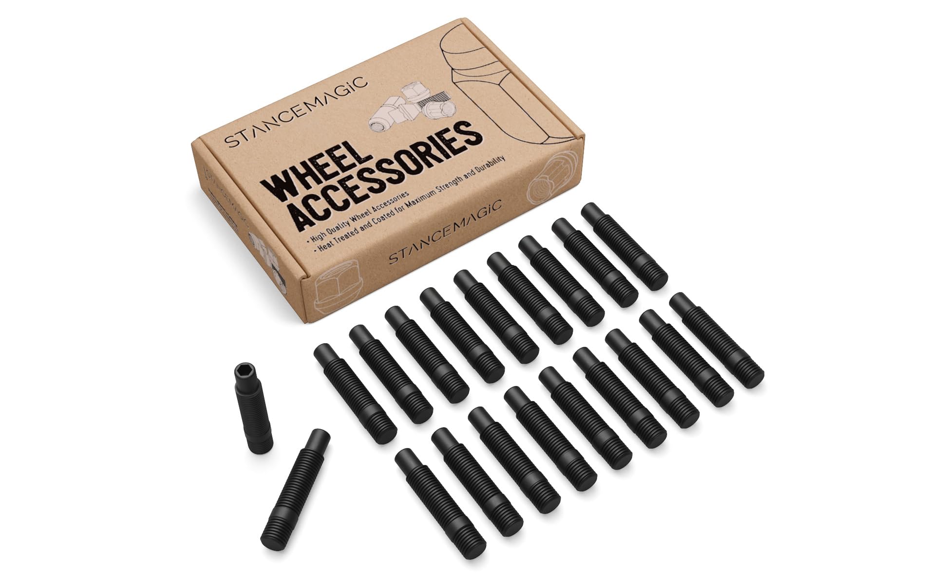 StanceMagic Wheel Stud Conversions, M12x1.5, Pack of 20