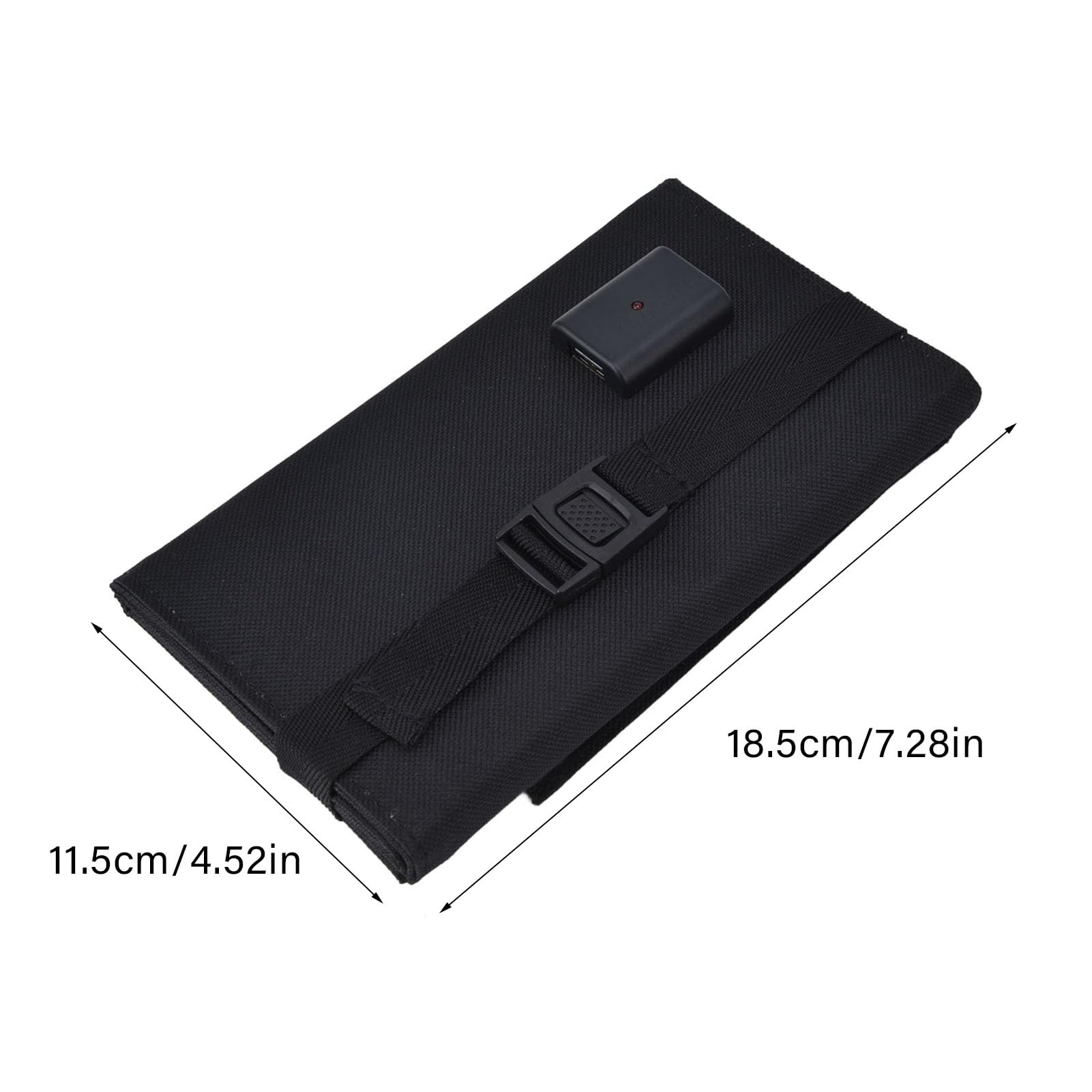 FTVOGUE Chargeur Solaire, Chargeur Solaire Pliable 20 W avec Panneaux en Silicone, Sortie USB 5 V 2 A, Conversion de 23 à 24%, Conception étanche à 4 Volets pour Camping, Randonnée, Voyage