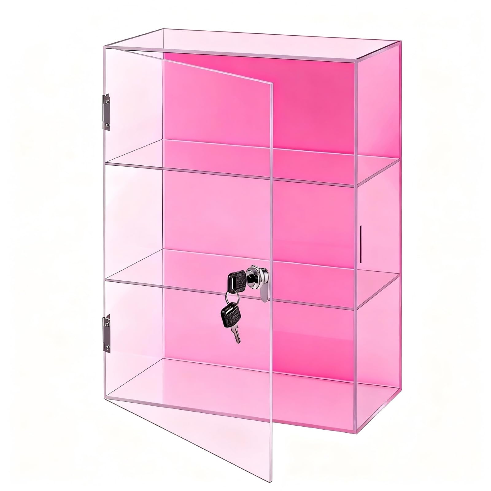 harayaa Vitrina Acrílico Bloqueable Vitrina con Cierre Mueble para Coleccionistas, Tiendas ,