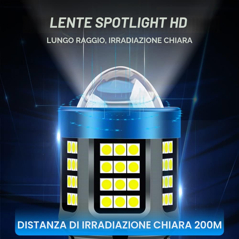 H6 LED Lampadina per Fari per Moto, 2022 Nuove Lampadine per Fari a LED per Moto Scooter BA20D Aggiornate con Proiettore HD, Luci Abbaglianti e Anabbaglianti Moto 25W 12V-80V Bianco-1PZ