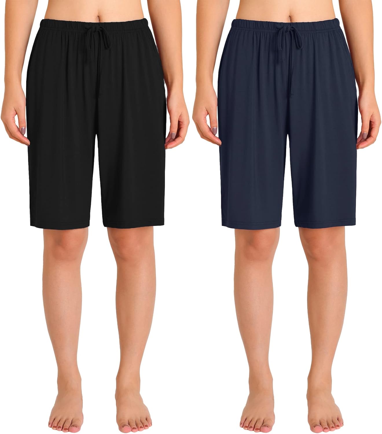 Latuza Women's Viscose Pajama Shorts Knee Length Sleep Shorts