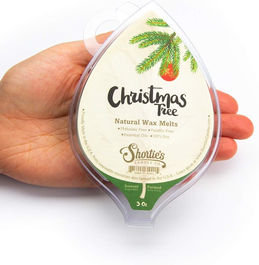 Natural Christmas Soy Wax Melts Variety Pack - 3 Highly Scented 3 Oz. Bars - Christmas Tree, Mulberry, Sugarplum Cranberry - Soy & Essential Oils, Phthalate & Paraffin Free, Vegan, Non-Toxic