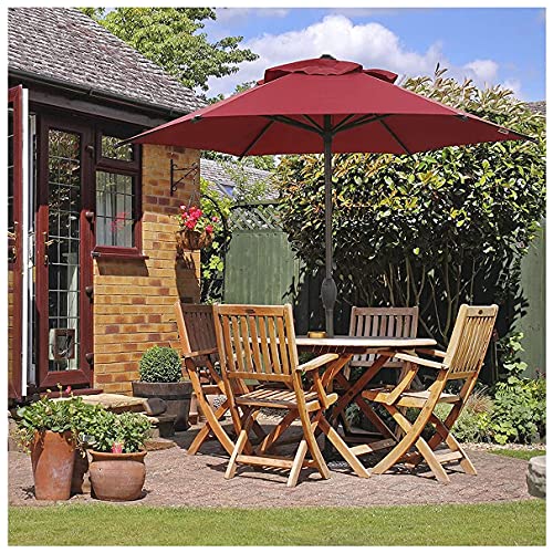 Parasol grande CLSDRZC contra el sol intenso, sombrilla de jardín UV50+ resistente