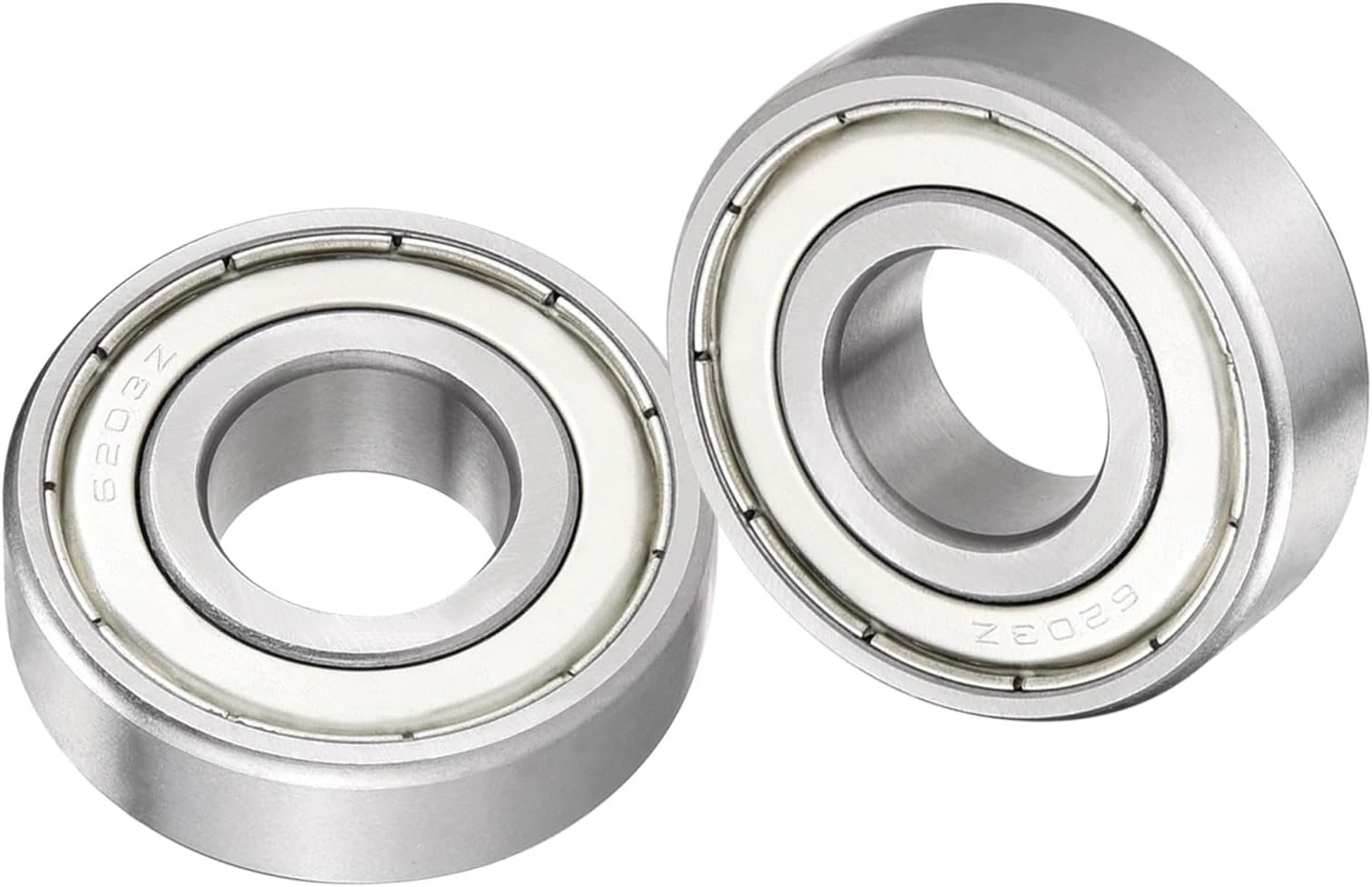 2pcs 6203Z Deep Groove Ball Bearings - [17mm x 40mm x 12mm] Chrome Steel Balls for Motors Machine Tool Gearboxes Bearing Use,Single Shield