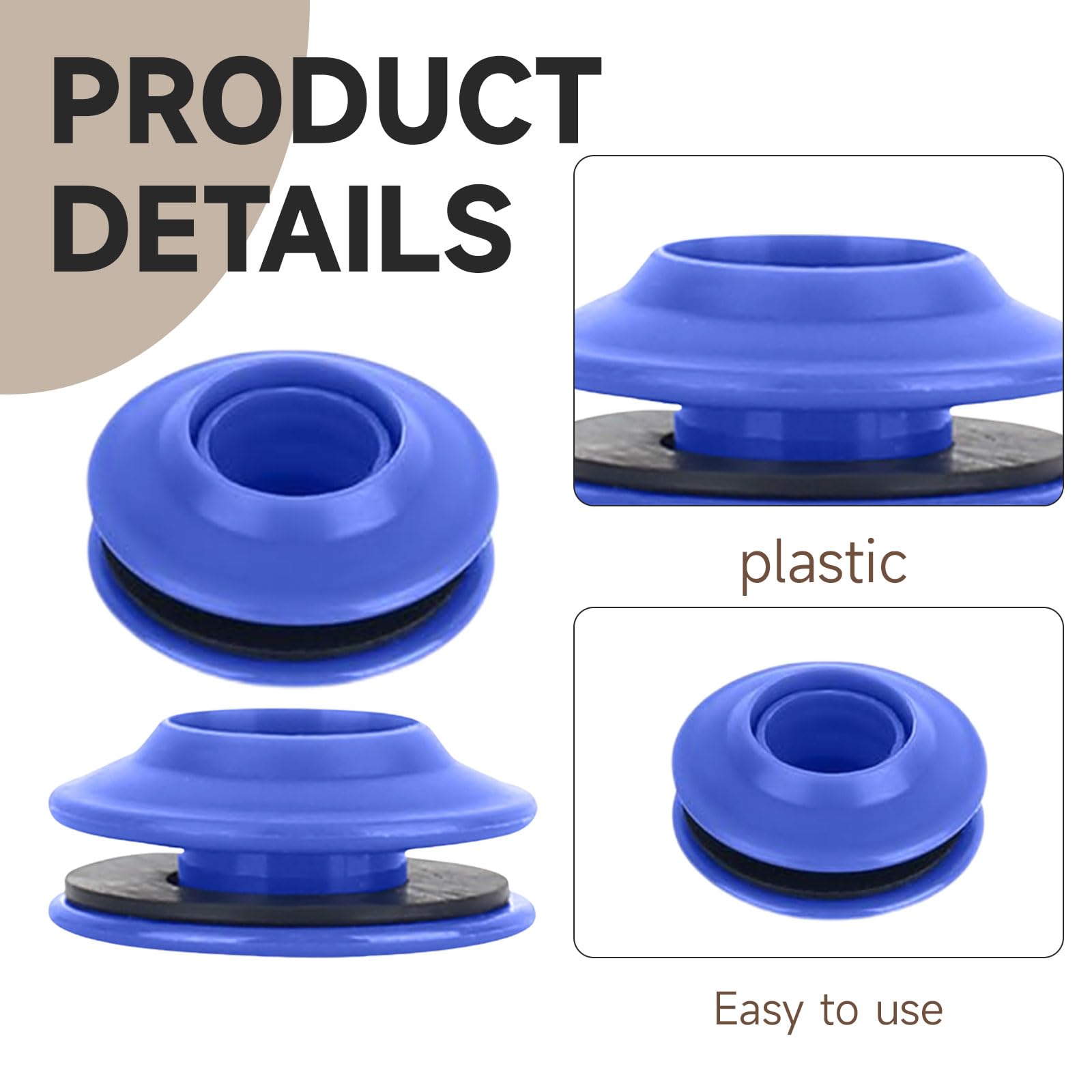 20 Pezzi Occhielli per Telone in Plastica, Occhiello per Telone Autoperforante, Occhielli in Plastica Multiuso per Tende da Piscina Teloni Tende Telo Telone - 27 x 27 x 11 mm - Blu