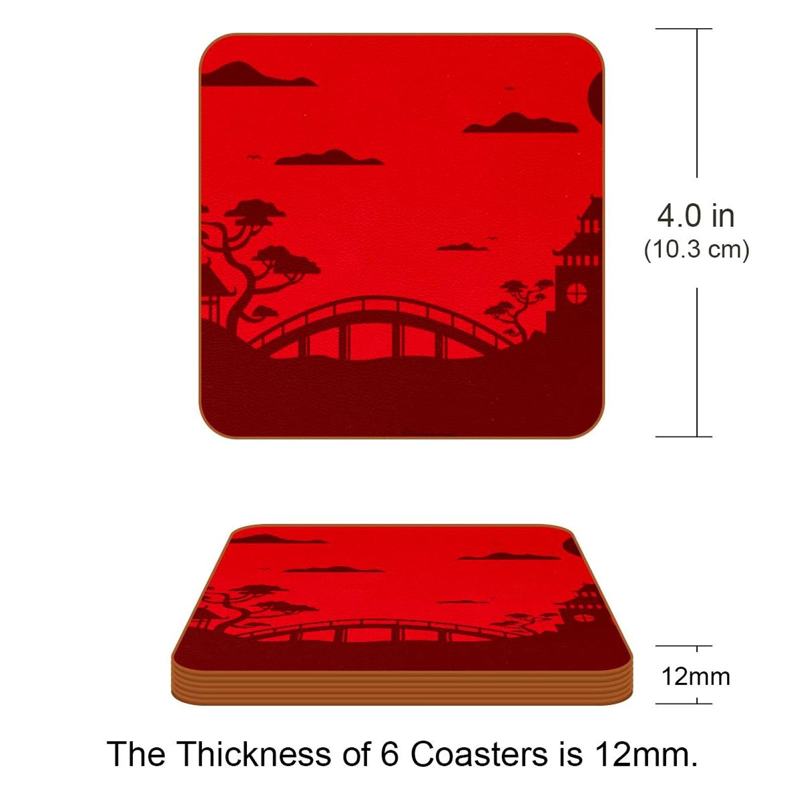 Coasters Quadrati Lucidi Premier Housewares Set Di 4 Sottobicchieri Quadrati In Ardesia Set 2 Sottobicchieri Protettivi