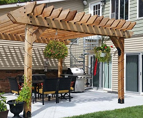 Ozco 6''X6'' Laredo Sunset Post Base Kit Hardware/Ornamental Wood Ties #TOP7