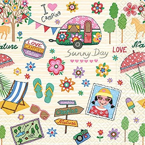 Serviette Servietten Sommer Verschiedene Ausgefallene Motive zur Auswahl Edel 33x33 cm 20 Stück 3-Lagig Cover