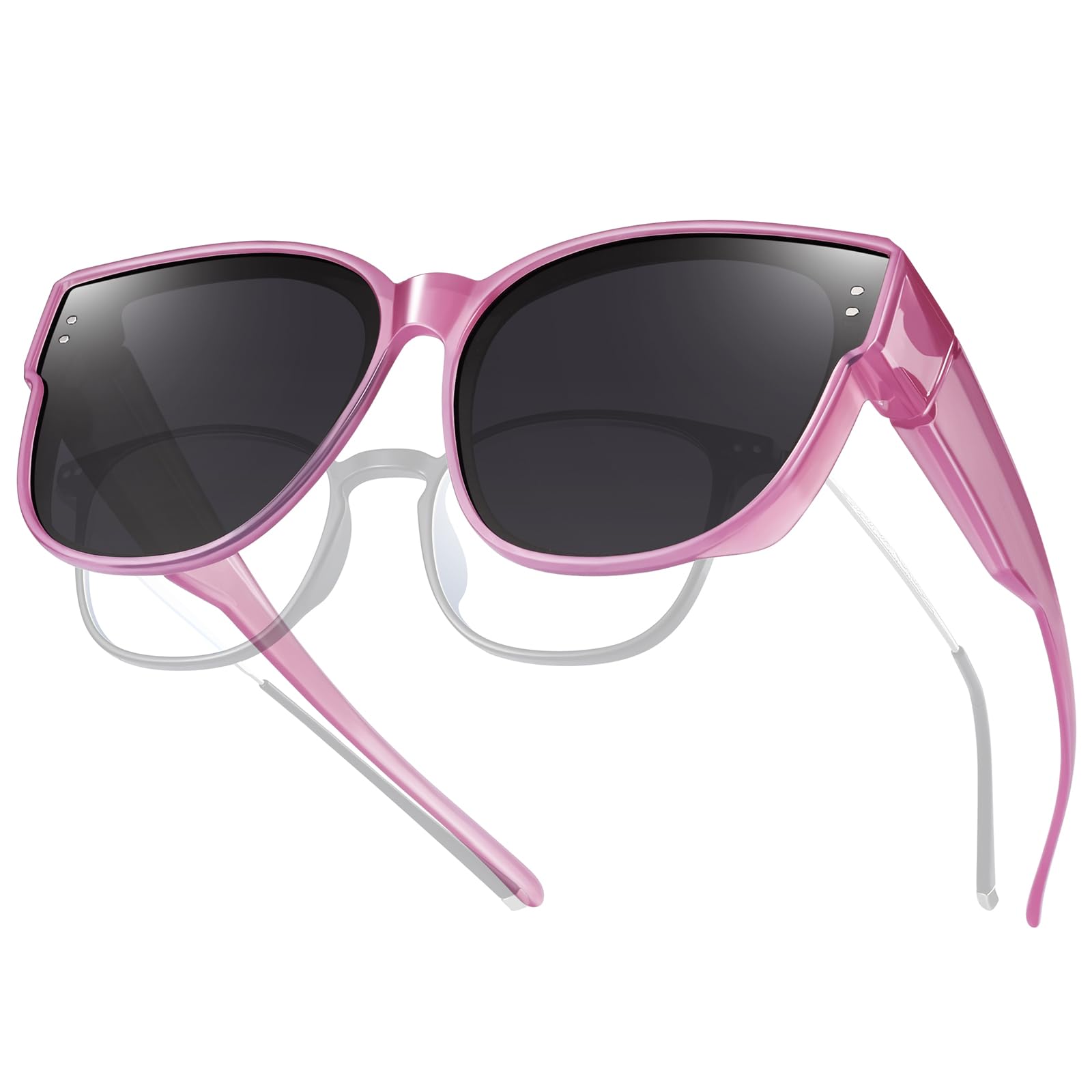 TINHAO Fit Over Sunglasses for Women Trendy Polarized Sunglasses Go Over Glasses Oversized Sun Glasses UV Protection