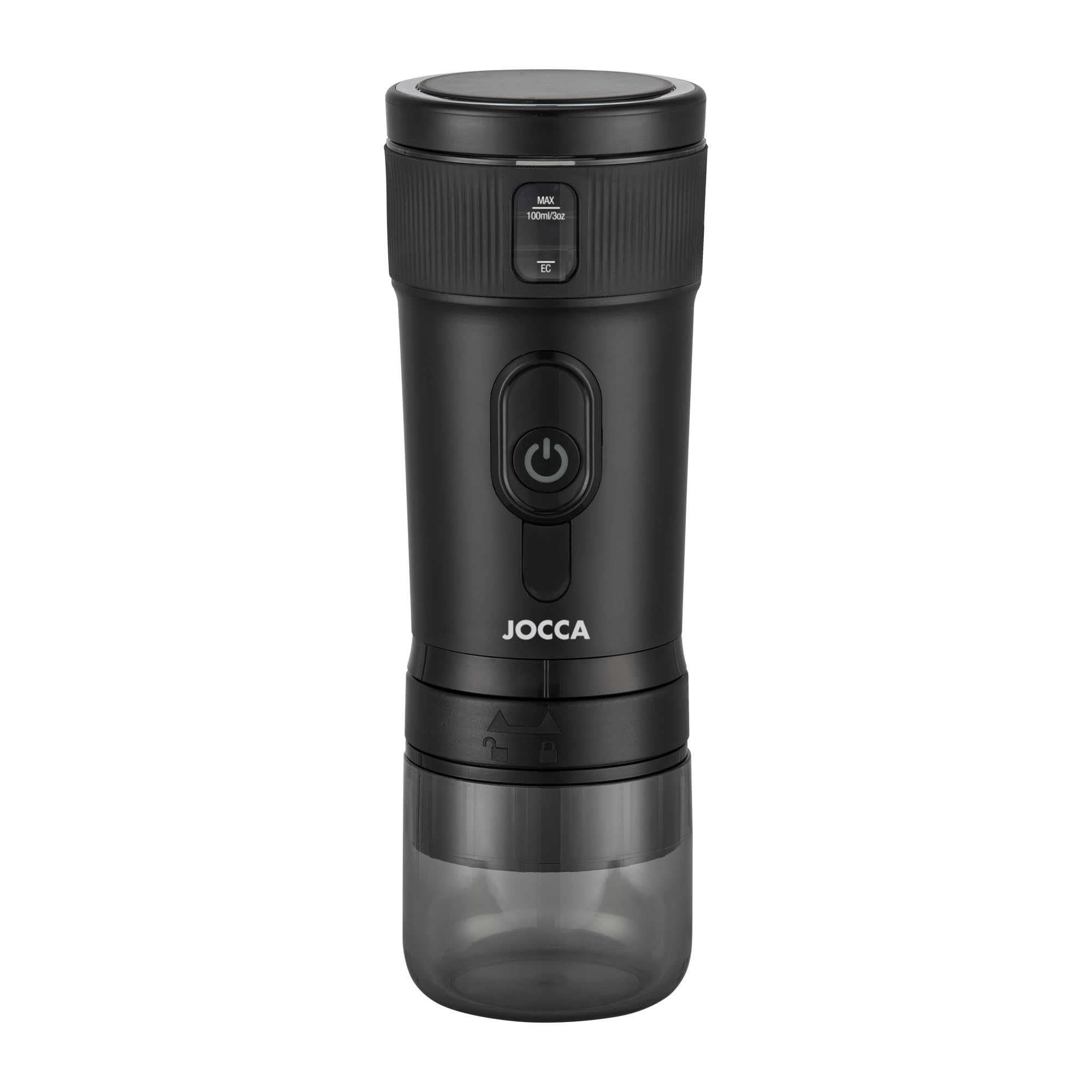 Jocca – Cafetera Portátil 3 en 1 | Compatible con Cápsulas Nespresso, Dolce Gusto y Café Molido | 15 Bares, Batería 2600mAh, Calentador 100W, USB-C, 100ml, Café Caliente en 8 Minutos