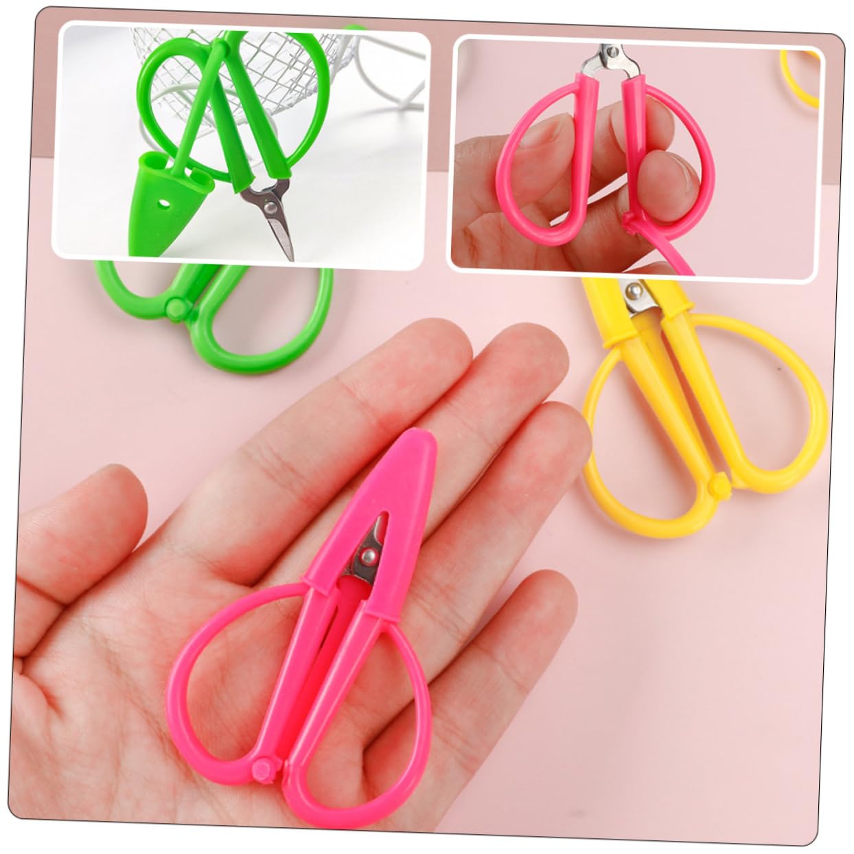 STOBOK 24piezas Mini Tijeras De Bordado Multifuncionales De Inoxidable Con Funda Protectora Para Manualidades y Costura Casa Oficina y Talleres De Ropa