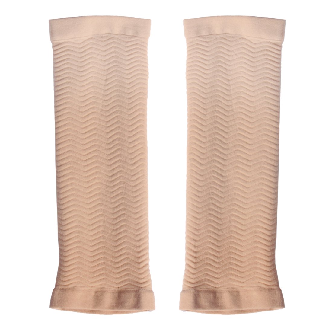 Andux Zone Slimming Arm Shaper Ultra-thin Elastic Thigh Compression Upper Arm Fit for Women Fat Buster SSBD-01 (Beige)