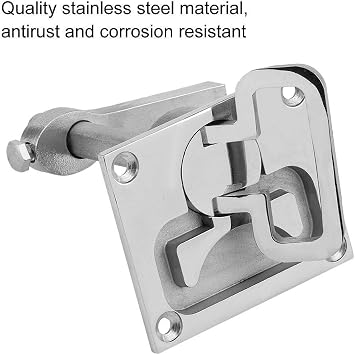 Qiilu Flush Pull Ring Handle, Stainless Steel Flush Mount Floor Lock Hatch Hardware Accessory for Marine Boat 2.6 x 3.1in