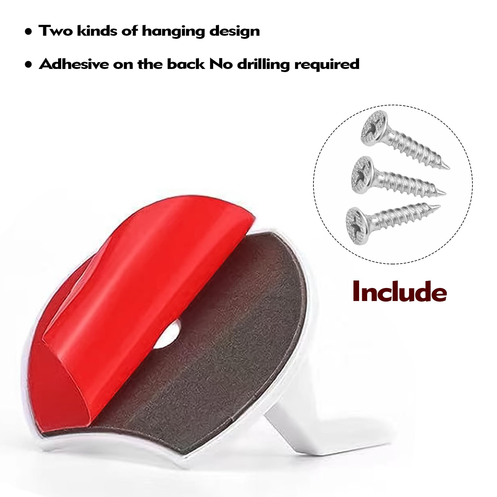 8 Crochets Auto-adhésifs Pour Chapeaux - Porte-casquette Transparent - Fixation Murale Invisible - Minimaliste - Lot De 8 - 7