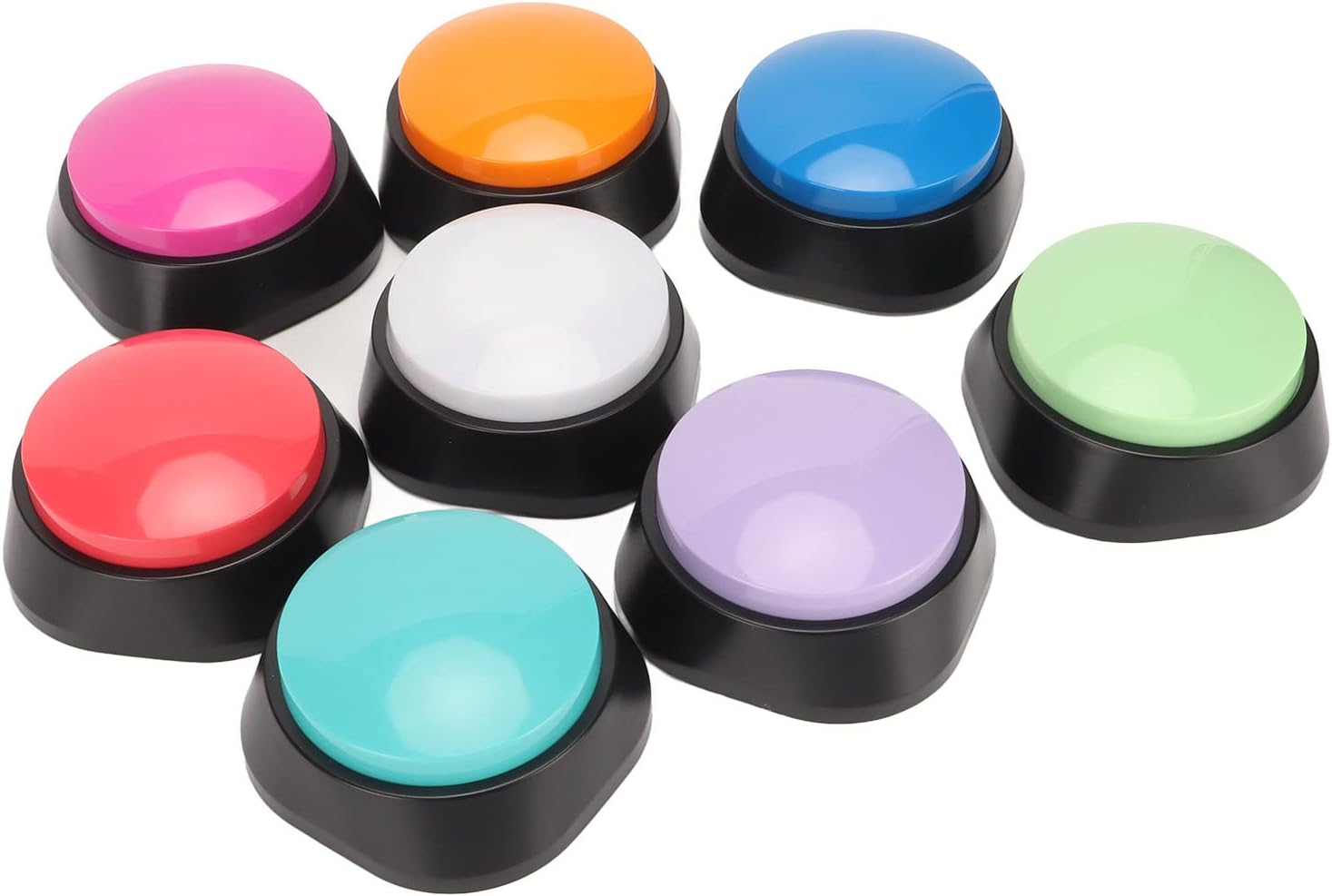 8 Color Dog Buttons for Communication Pet Training Buzzer 30s Recordable Voice Pet Buzzer Training Buttons Voice Recording Clicker for Cat, Puppy, Pet Trainin Speaking Button