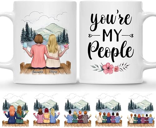 Gossby Taza de café personalizada para mejor amiga, regalo personalizado para mejor amiga con diseño, nombre, Navidad, cumpleaños, regalo de amistad disponible en Yaxa Colombia