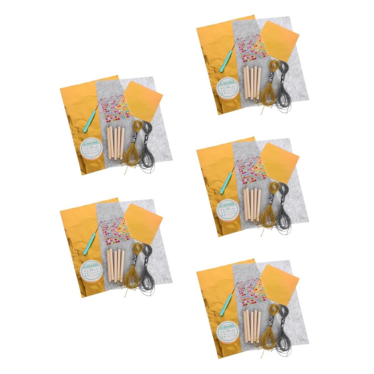 5 Ensembles Feuille D'or Métallique pour Bricolage et