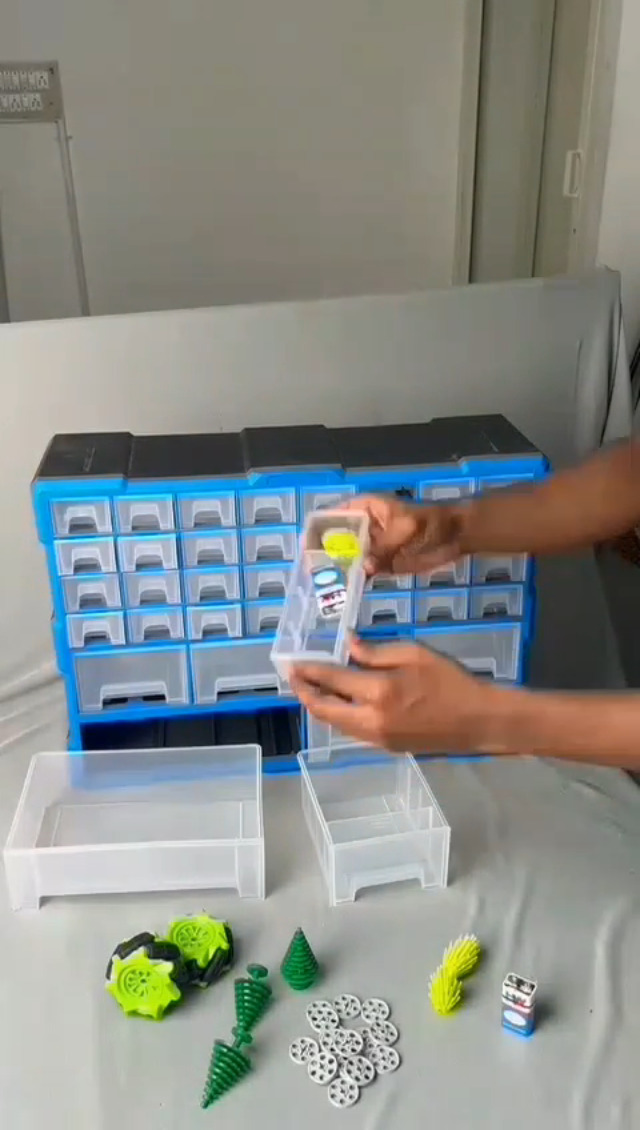 Tomo　10box Yellow Tommy Storage Box (YTSB038) 38-Compartment Organizer Tool