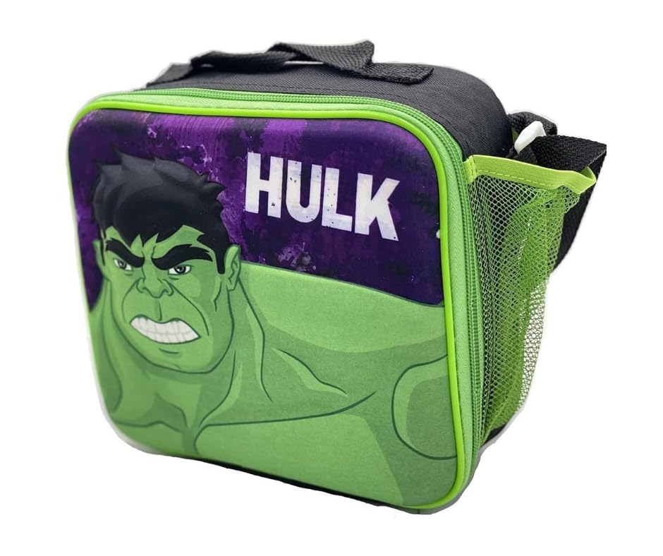 Set Sac à Dos 3 Pièces Marvel Avengers Pour Garçon - Hulk Iron Man Captain America - Inclut Sac à Dos, Sac à Déjeuner Et Trousse