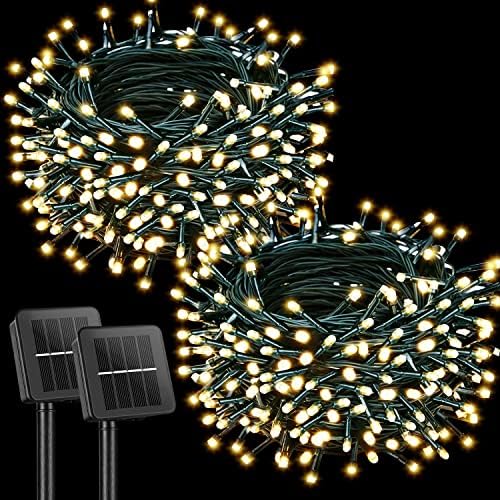Solar String Lights 240 LED 92Ft 8 Modes Christmas Lights Outdoor