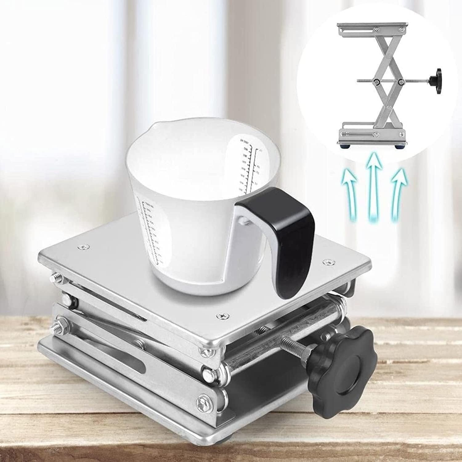 Amazon.co.jp: ラボリフトテーブル ラボジャッキ 実験台 実験用器具 