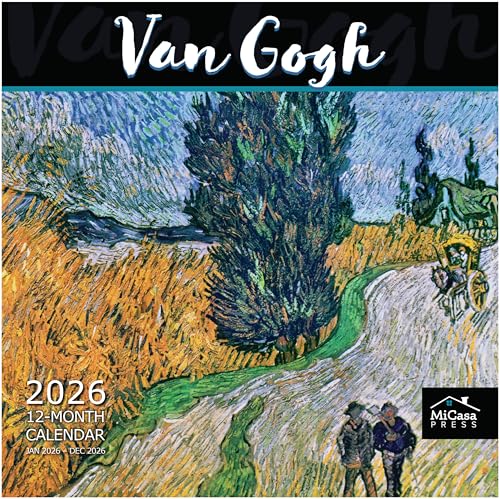 MICASA PRESS Vincent van Gogh 2026 Wall Calendar 12 Month | 12" x 24" Open | Thick & Sturdy Paper | Holiday Gift | Impressionist Art Calendar 2026