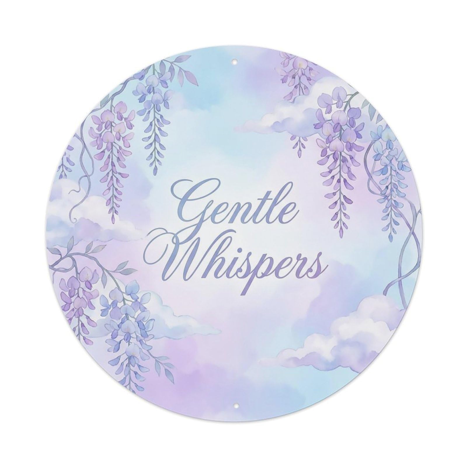 Dreamy She Shed Floral Gentle Whispers Metal Tin Sign